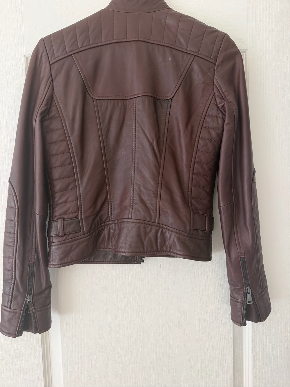 Bernardo Women's Brown Genuine Leather Moto Jacket
